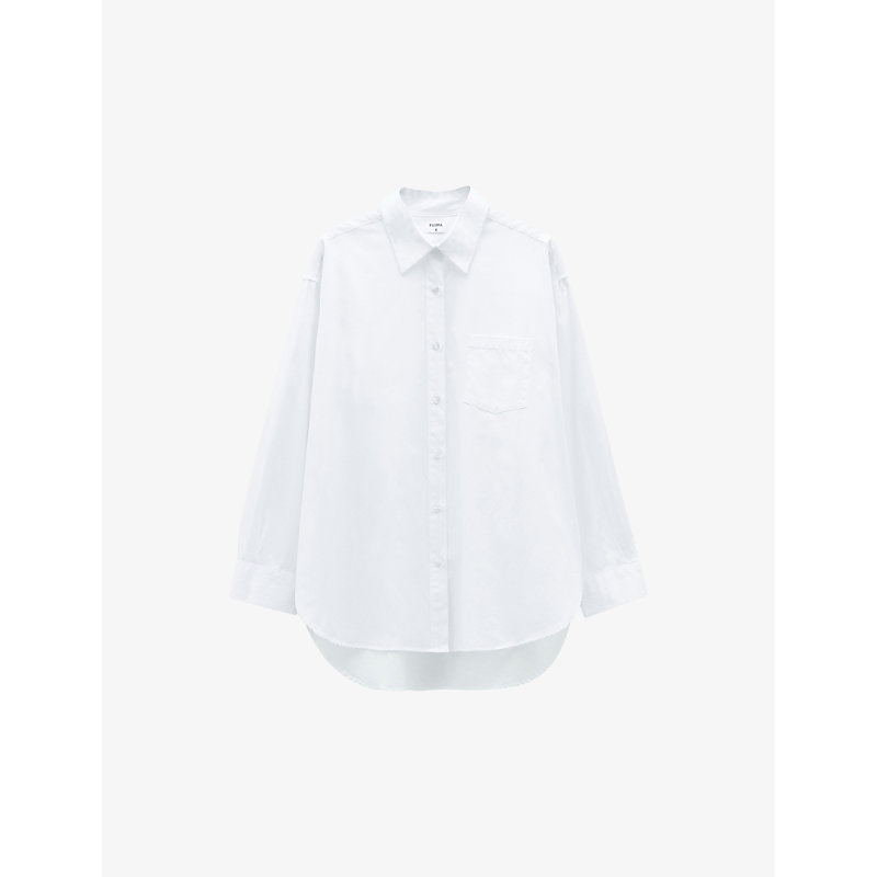 Shop Filippa K Sammy Oversized Cotton Shirt In White