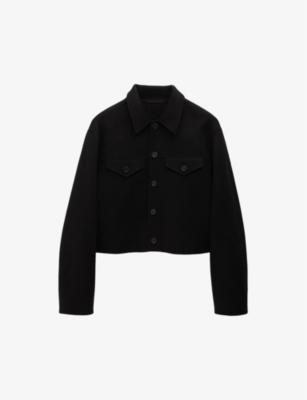 Filippa K Womens Black Patch-pocket Wool And Cashmere Jacket