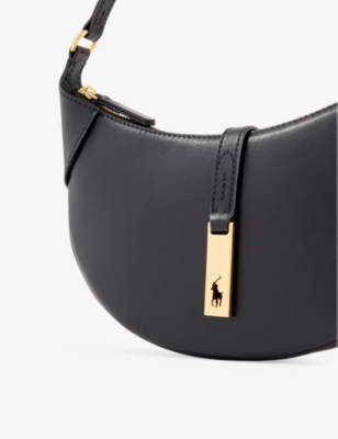 POLO RALPH LAUREN: Curved leather shoulder bag