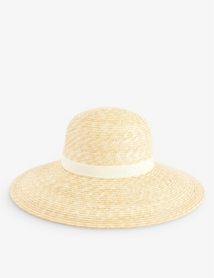 POLO RALPH LAUREN: Ribbon-trim wide-brim straw hat