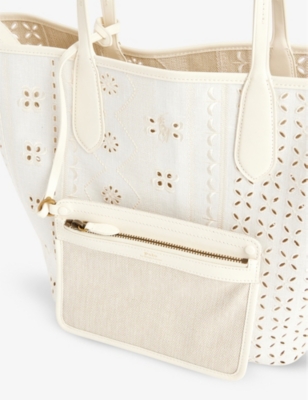 Shop Polo Ralph Lauren Women's White Bellport Linen Tote Bag