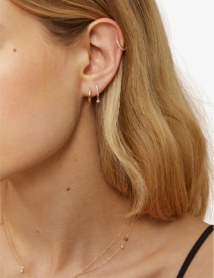 Astley Clarke Womens Yellow Gold Interstellar 0.19ct Diamond 14ct Yellow-gold Drop Earrings In Yellow Gold