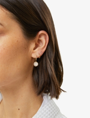 Shop Astley Clarke Womens Yellow Gold Vermeil Luna 18ct Yellow Gold-plated Vermeil Sterling-silver And Moonstone Drop E