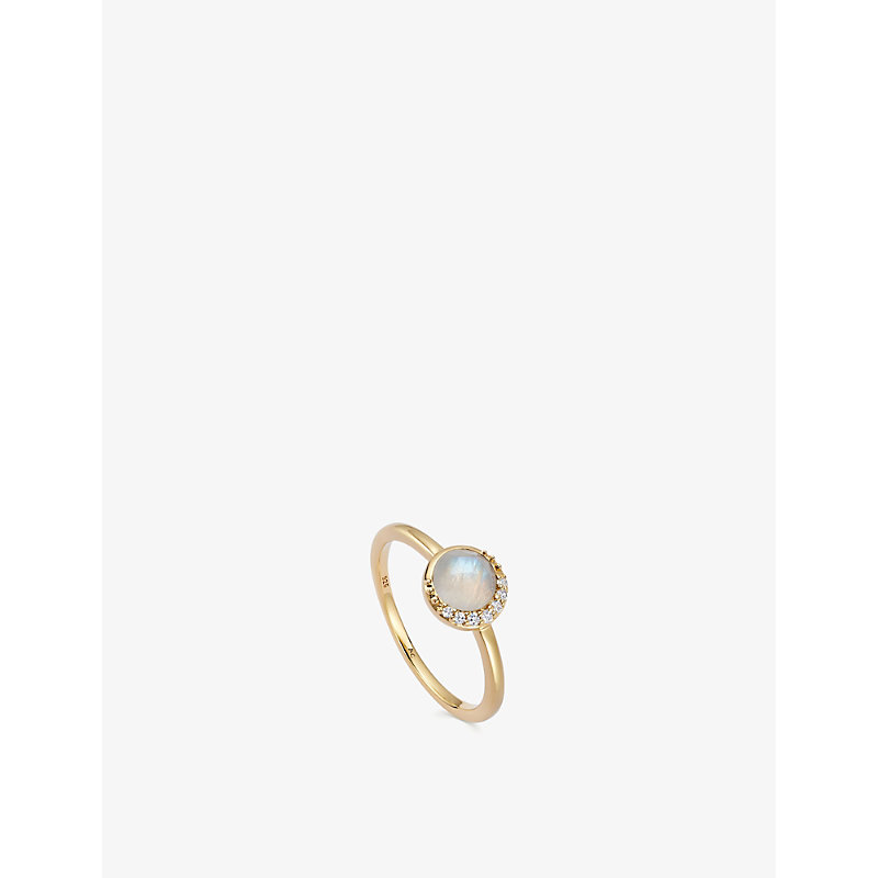 Astley Clarke Womens Yellow Gold Vermeil Luna 18ct Yellow Gold-plated Vermeil Sterling-silver And Mo