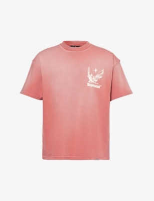 Shop Represent Mens Sunrise Sos Graphic-print Cotton-jersey T-shirt