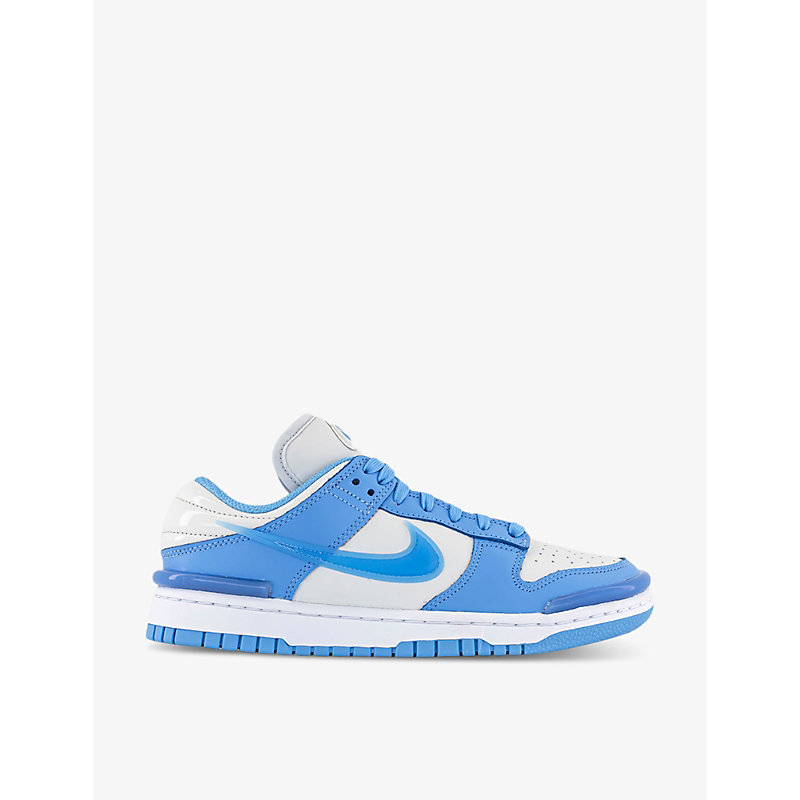 Shop Nike Womens Photon Dust Universal Bl Dunk Low Twist Perforated Leather Low-top Trainers