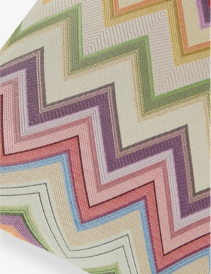MISSONI HOME: Agadir zigzag cotton-blend cushion 40cm x 40cm