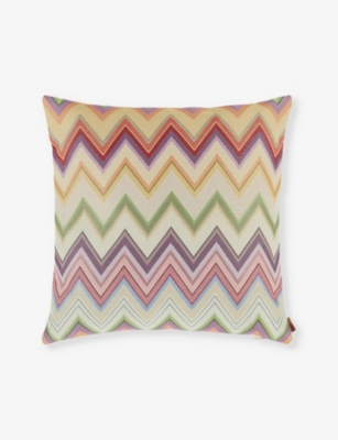 MISSONI HOME: Agadir zigzag cotton-blend cushion 40cm x 40cm