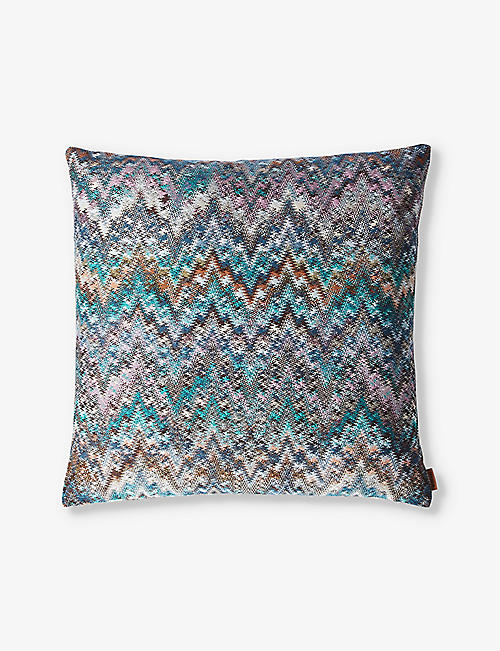 MISSONI HOME: Parrot zigzag woven cushion 40cm x 40cm
