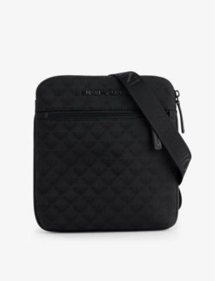 EMPORIO ARMANI: Messenger woven crossbody bag