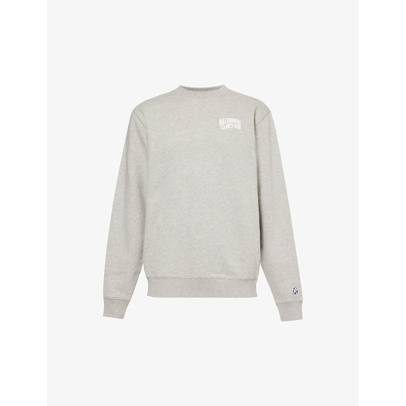 Billionaire Boys Club Mens Heather Grey Logo-print Cotton-jersey Sweatshirt
