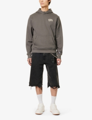 Billionaire Boys Club Mens Space Grey Logo-print Cotton-jersey Hoody In Space Grey