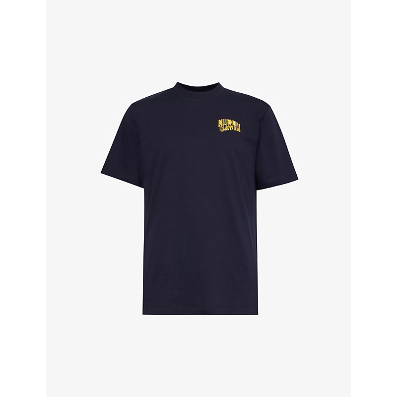 Shop Billionaire Boys Club Men's Navy Logo-print Cotton-jersey T-shirt