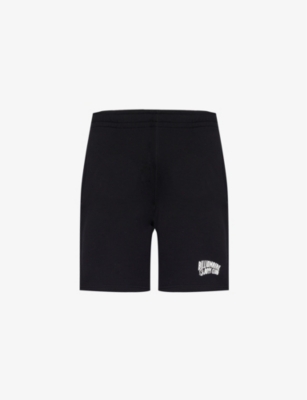 Shop Billionaire Boys Club Men's Black Logo-patch Cotton-jersey Shorts