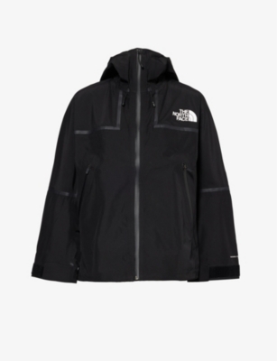 Shop The North Face Women's Black Brand-patch Funnel-neck Regular-fit Shell Jacket