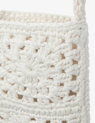 Shop The White Company Women's Ivory Crochet Cotton Phone Pouch