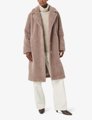THE WHITE COMPANY S THE WHITE COMPANY RELAXED-FIT SIDE-POCKET FAUX-FUR COAT