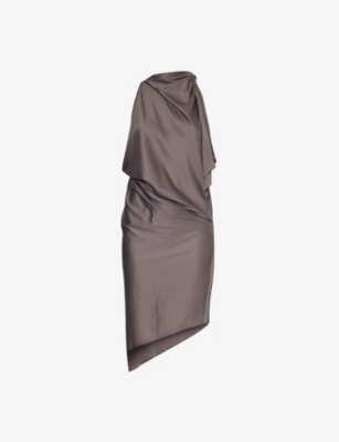 Shop Aaron Esh Women's Grey Sleeveless Asymmetric-hem Woven Top