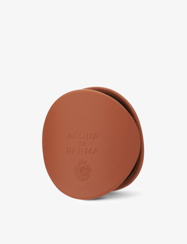 Brand-embossed leather car diffuser case