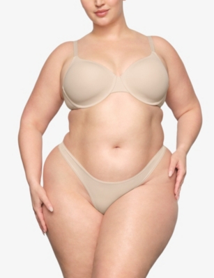 Skims Womens Sand Fits Everybody Padded Push-up Stretch-woven Bra In Sand