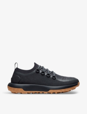 Shop Allbirds Mens Tural Black Trail Runner Swt Fsc-certified And Wool-blend Low-top Trainers In Natural Black