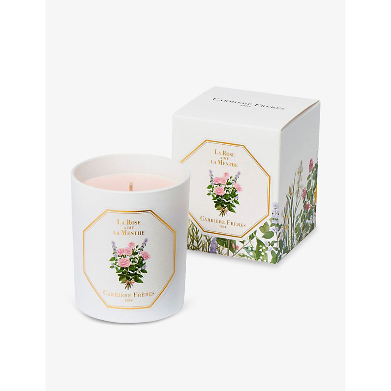 Carriere Freres La Rose Aime Scented Vegetable-wax Candle In Neutral