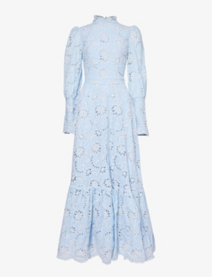 SISTER JANE - Rosslyn broderie-pattern cotton maxi dress | Selfridges.com