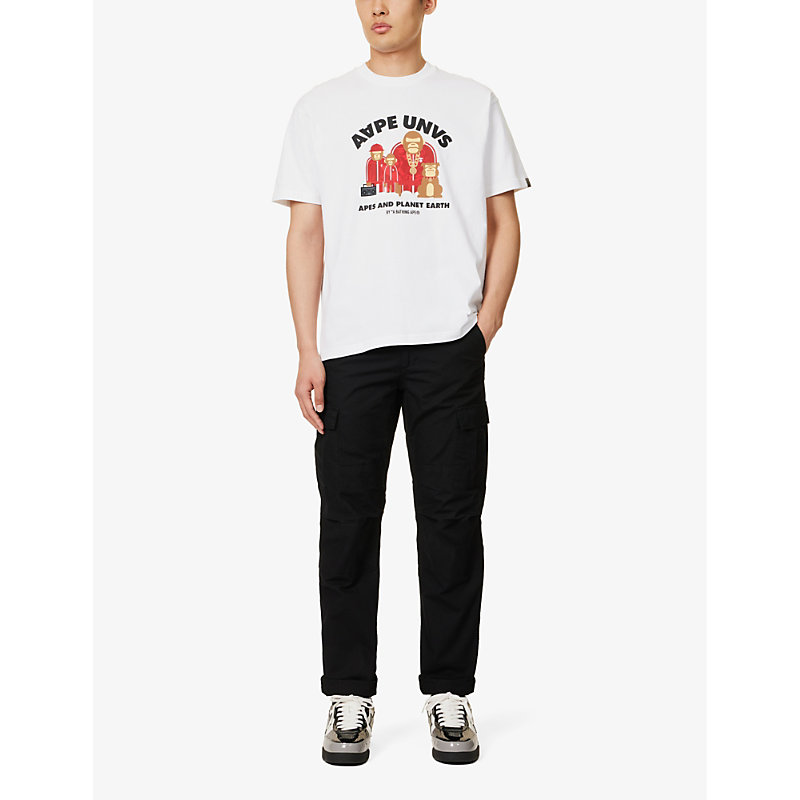 Shop Aape Hip Hop Group Tee In White