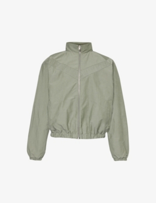 Sunspel Mens Army Green X Nigel Cabourn Relaxed-fit Cotton-blend Jacket