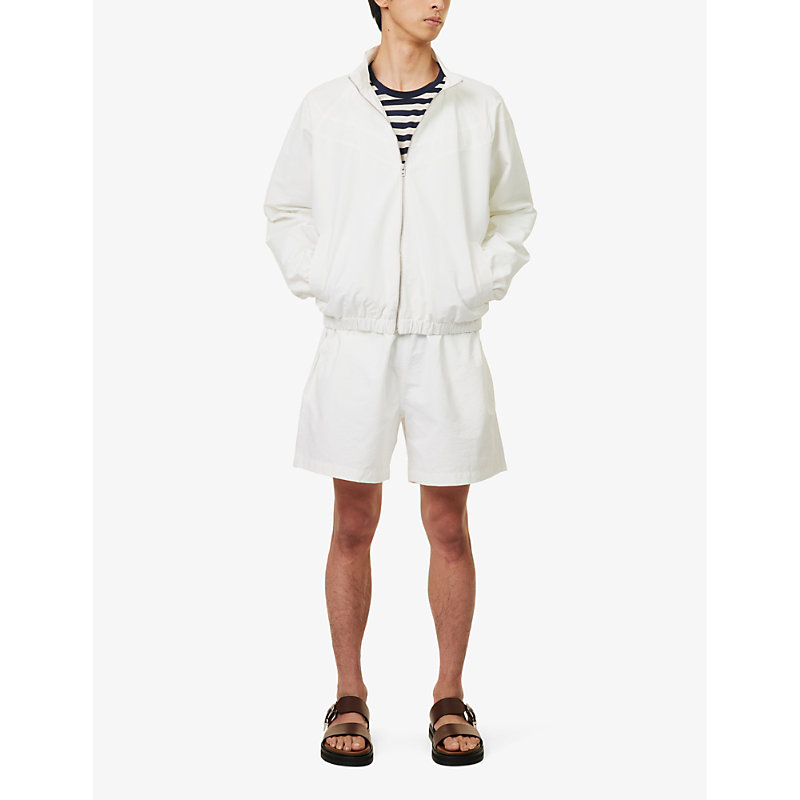 Shop Sunspel Men's Off White X Nigel Cabourn Relaxed-fit Cotton-blend Jacket