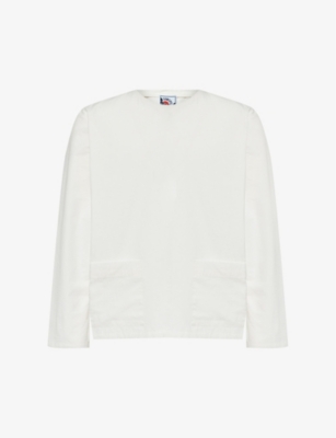 Sunspel Mens Off White X Nigel Cabourn Ripstop Cotton-blend Top