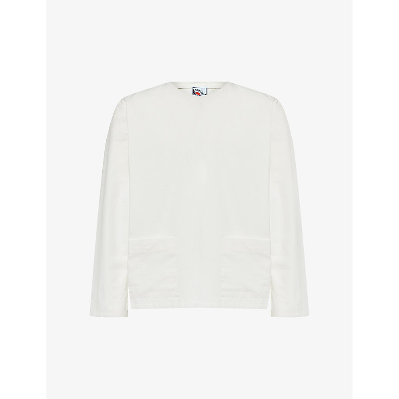 Sunspel Mens Off White X Nigel Cabourn Ripstop Cotton-blend Top