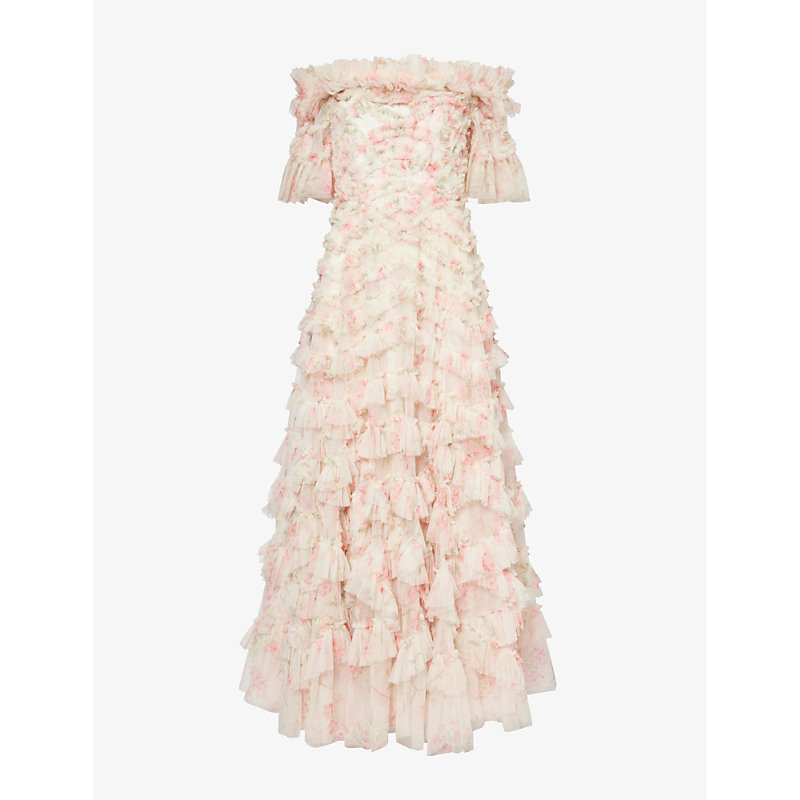 Needle & Thread Needle And Thread Womens Moonshine Lana Floral-print Recycled-nylon Maxi Dress