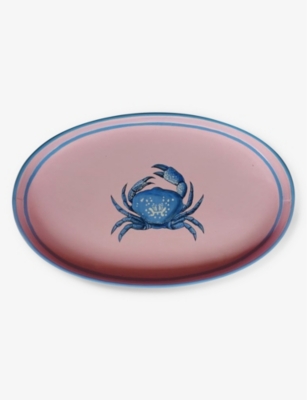 LES OTTOMANS: Fauna Crab round metal tray