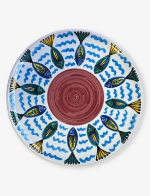LES OTTOMANS: Sicilian Summer hand-painted ceramic plate 28cm