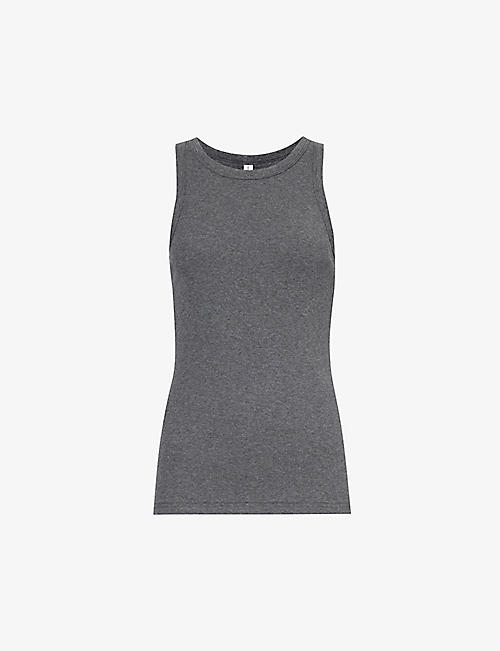 SAMSOE SAMSOE: Alexo round-neck stretch organic-cotton T-shirt