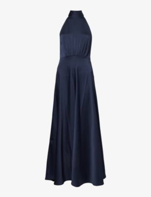 SAMSOE SAMSOE: Rheo high-neck recycled polyester-blend maxi dress
