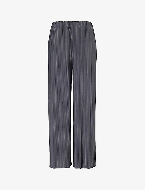 SAMSOE SAMSOE: Uma wide-leg high-rise stretch-recycled polyester trousers