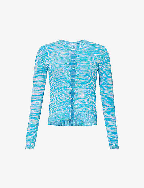 SAMSOE SAMSOE: Salya cut-out recycled-polyester and recycled-cotton jumper