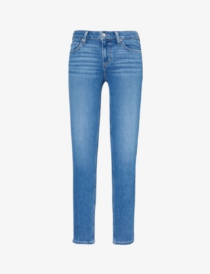 Shop Paige Women's Starlet Verdugo Raw-hem Skinny-leg Mid-rise Denim-blend Jeans
