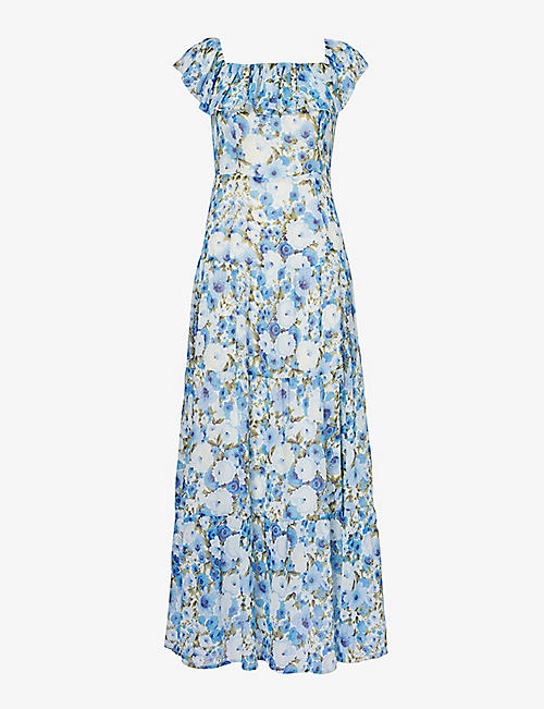 PAIGE: Carmelia floral-print silk maxi dress