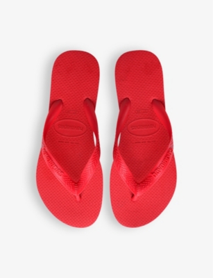 Shop Havaianas Women's Ruby Red Top Embossed Logo Rubber Flip-flops