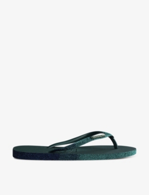 HAVAIANAS: Slim Sparkle II rubber flip-flops