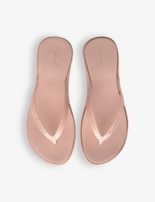 Shop Havaianas High Platform Logo-embossed Rubber Flip-flops In Ballet Rose