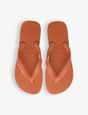 Shop Havaianas Women's Cerrado Orange Top Logo-embossed Rubber Flip-flops