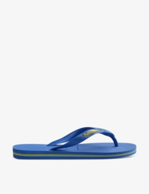 HAVAIANAS: Brasil Patria logo-embossed rubber flip-flops