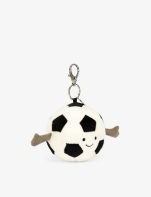 JELLYCAT: Amuseable Sports Football woven bag charm 16cm