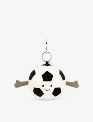 JELLYCAT: Amuseable Sports Football woven bag charm 16cm