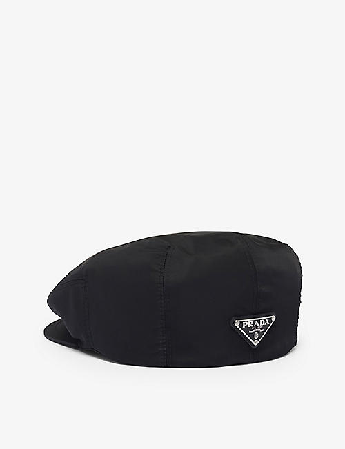 PRADA: Triangle-plaque Re-Nylon beret hat