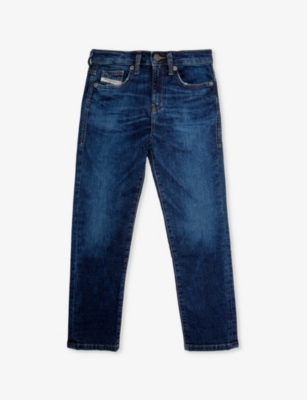 DIESEL: Washed straight-leg mid-rise stretch-denim jeans 6-16 years